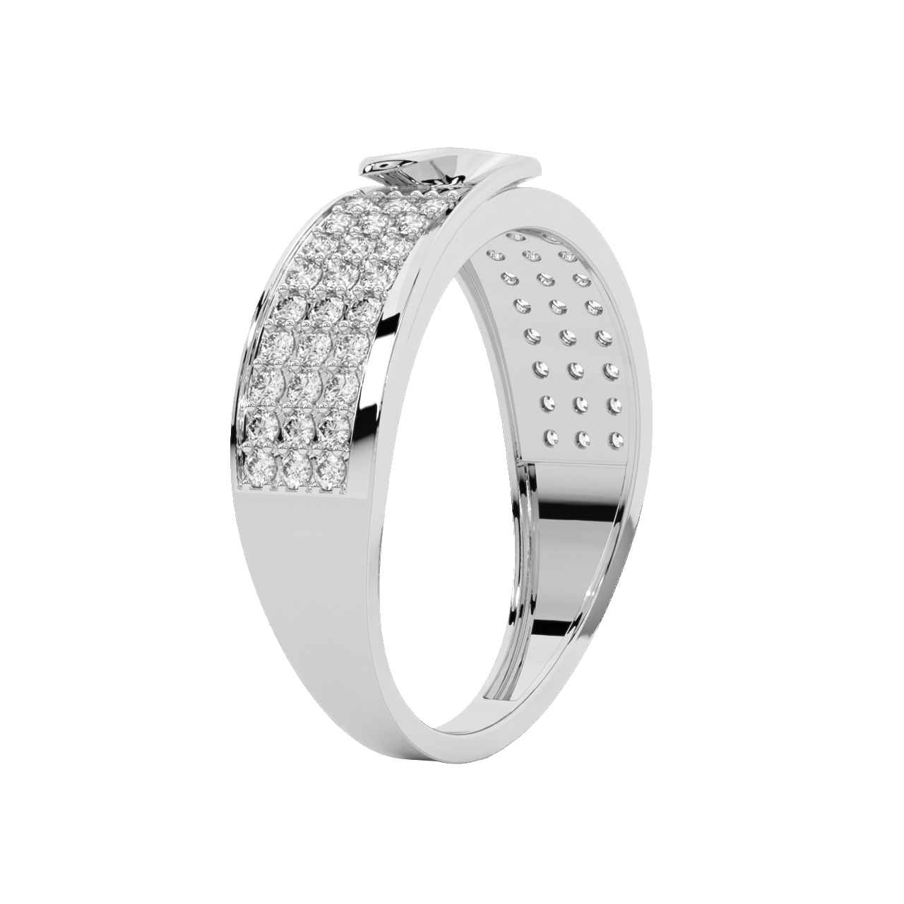 Swivel Round Diamond Ring For Men